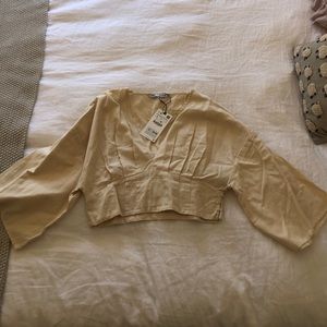 Cropped Beige Blouse